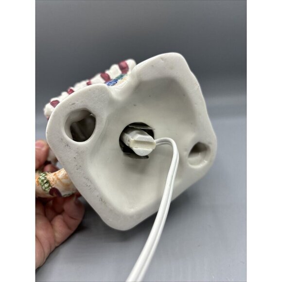 Vtg Lighted Teapot Snowman Christmas House Lamp Christmas Decor Electric - Picture 7 of 8